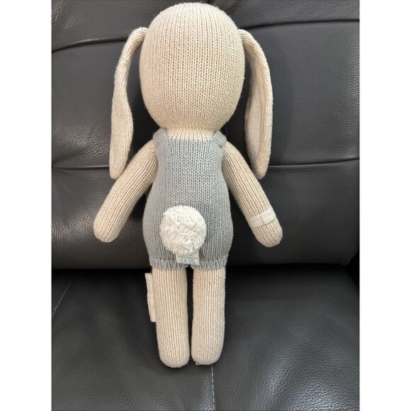 Cuddle and Kind 12" Henry The Bunny Plush Knit Doll Stuffed Animal Handmade Peru - Picture 6 of 6